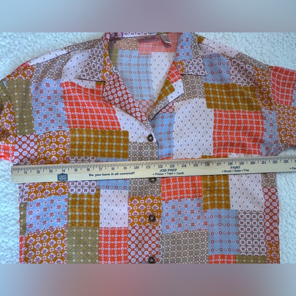 Willow & Root Multicolor Patchwork Shirt Size Sma… - image 5